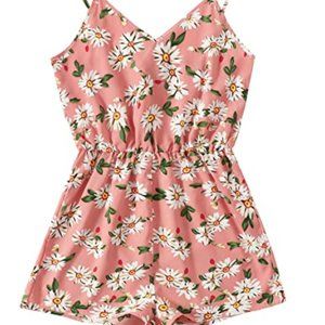 NEW Women's Pink Floral Short Romper Jumpsuit XS